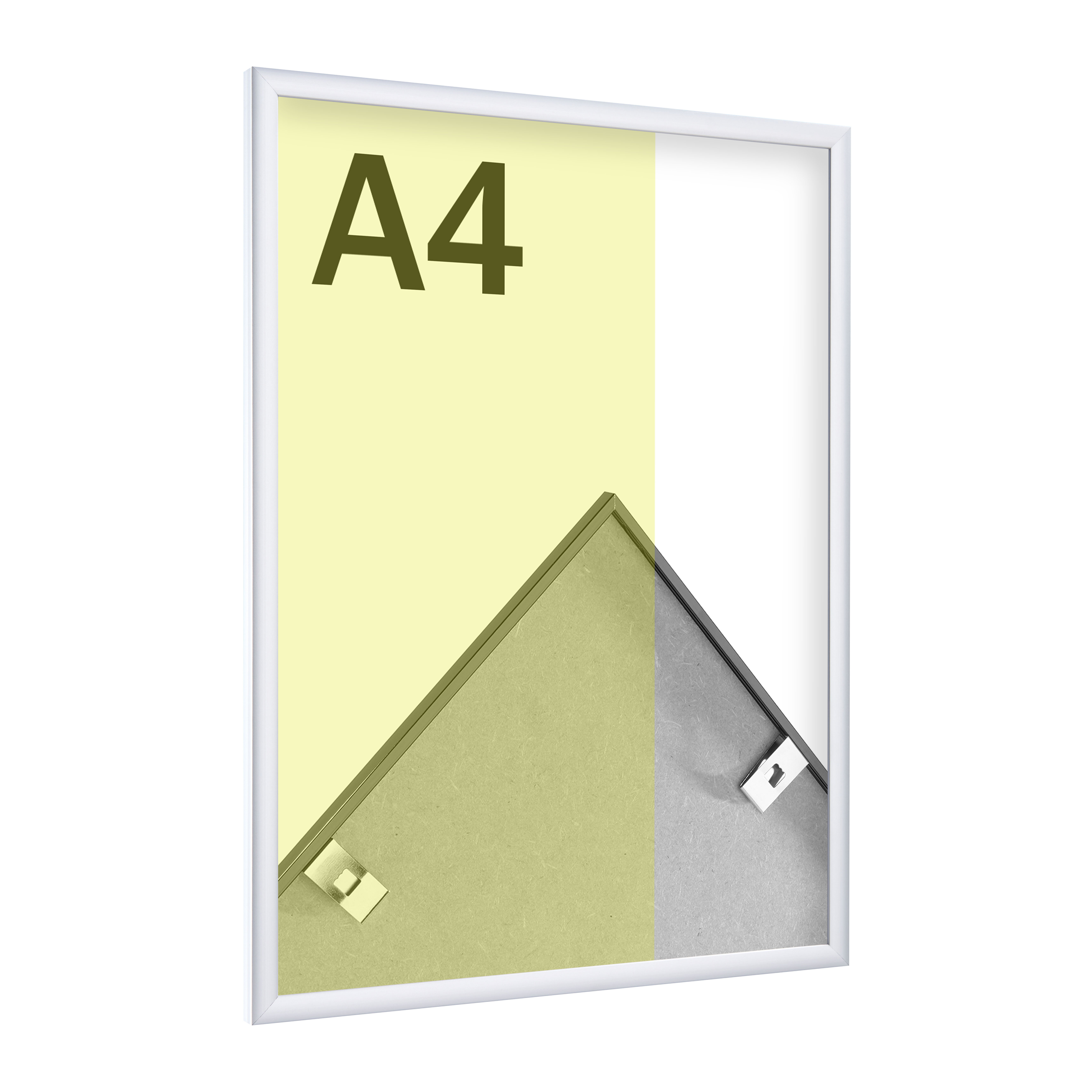Alu-Bilderrahmen, Styrol klar A4 21 x 29,7 cm | silber | matt, Aluminium|PS|MDF