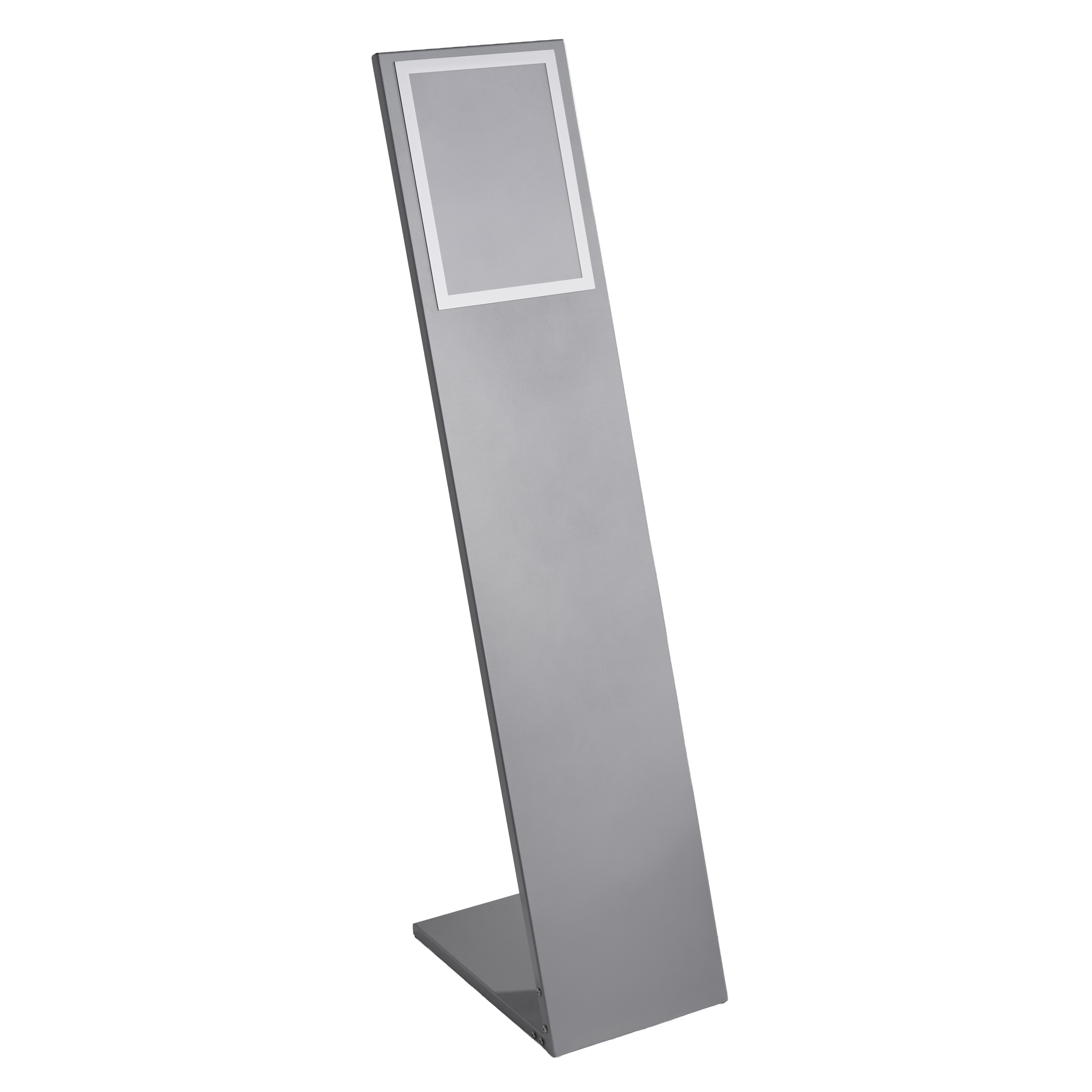 Infoständer A4 PLANAR mit Magnetrahmen silber, Stahl