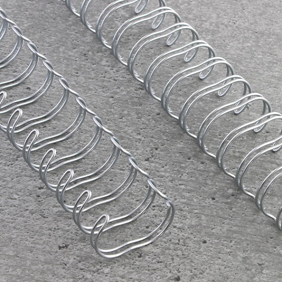 Drahtbinderücken Spiralbindung 8mm 5/16" bis max 60 Blatt 3:1 Teilung Silber 