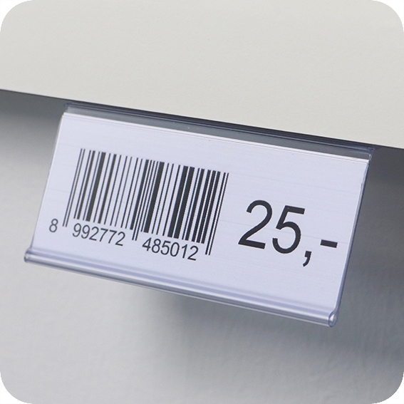100 Scannerschiene HE, selbstklebend, 39 x 90 mm, transparent, PVC
