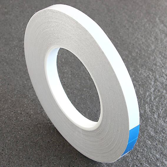 Doppelseitiges Papiervlies-Klebeband, starker Acrylatklebstoff, VL15 6 mm | 50 m, transluzent