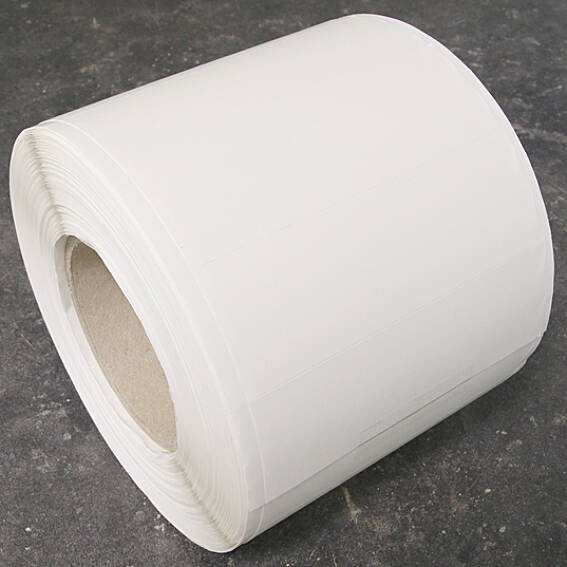 Klebestreifen doppelseitig, transparent, sehr stark haftend 40 x 110 mm | Rolle mit 1000 Abschnitten, PET|Papier