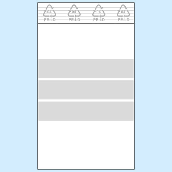 25000 Druckverschlussbeutel, mit Beschriftungsstreifen, PE-Folie 50 μm | 40 x 60 mm, transparent
