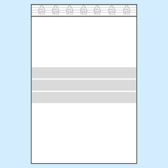 4000 Druckverschlussbeutel, mit Beschriftungsstreifen, PE-Folie 50 μm | 180 x 250 mm, transparent