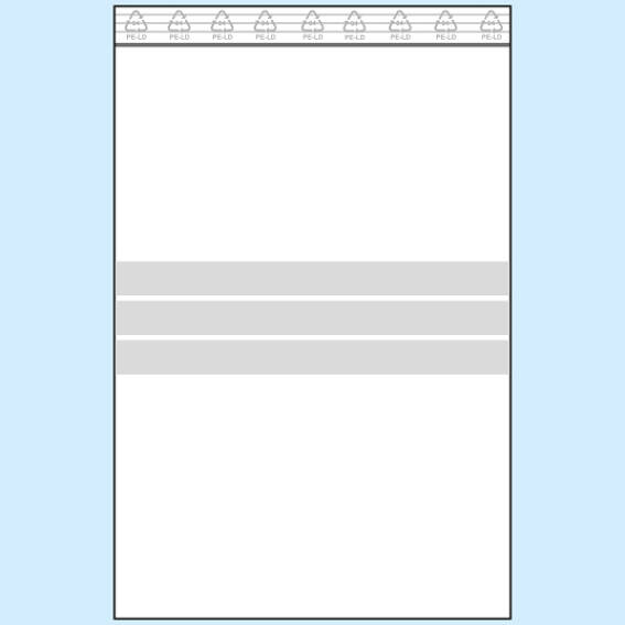 2000 Druckverschlussbeutel, mit Beschriftungsstreifen, PE-Folie 50 μm | 250 x 350 mm, transparent