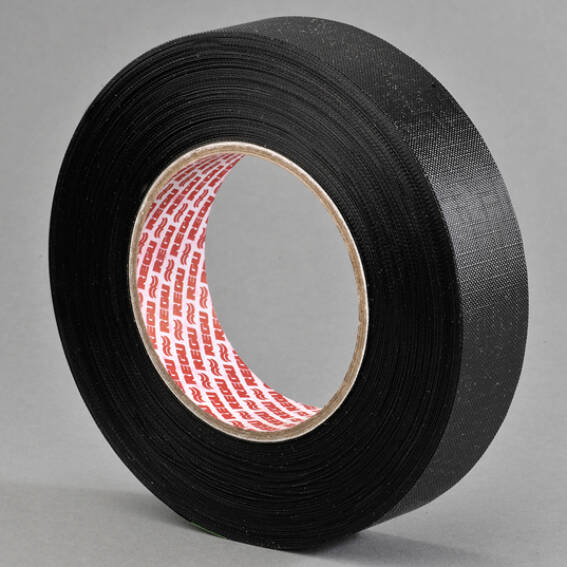 REGUdux RX Fälzelband, Kunststoffband, Leinenstruktur 38 mm, schwarz