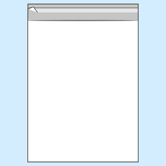 100 Klappenbeutel, wiederverschließbar, OPP-Folie, transparent 300 x 400 mm