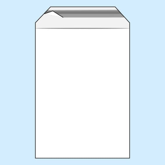 100 Klappenbeutel, wiederverschließbar, PE-Folie, transparent 400 x 500 mm | 50 μm