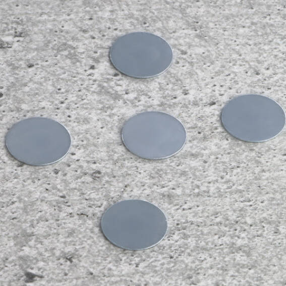 100 Metallronden 11 mm, Stahl, silber