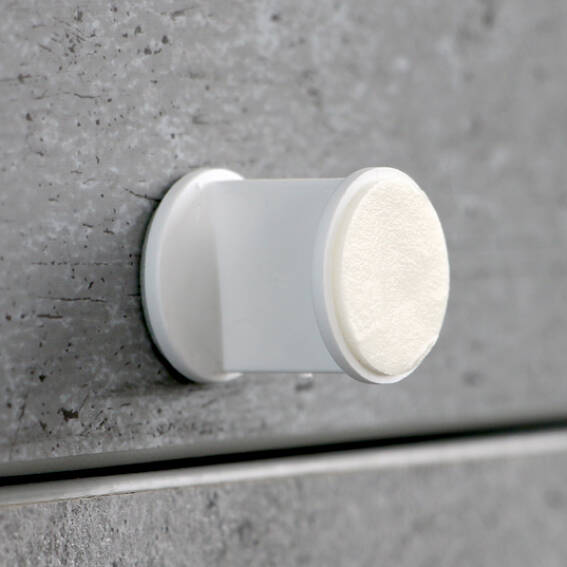 10 Abstandspuffer - Ø 20 mm Höhe 8mm Abstandshalter in Weiß aus Schaumstoff  - selbstklebend von Hang-it | hang-it Webshop