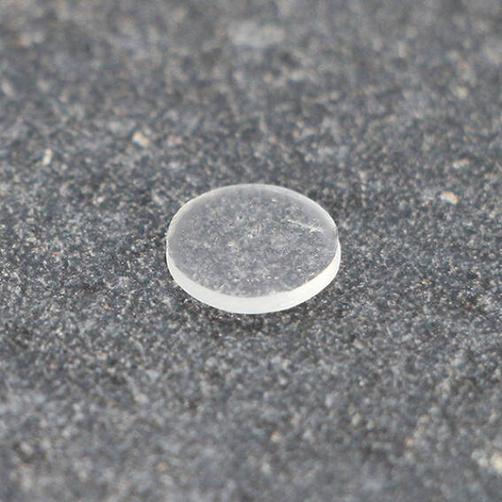 10 mm, transparent Elastikpuffer, Scheibe, selbstklebend