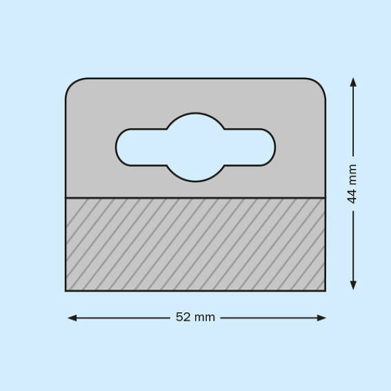 Eurolochaufhänger, 52 x 44 mm (Rolle mit 500 Stück) | SPRINTIS 