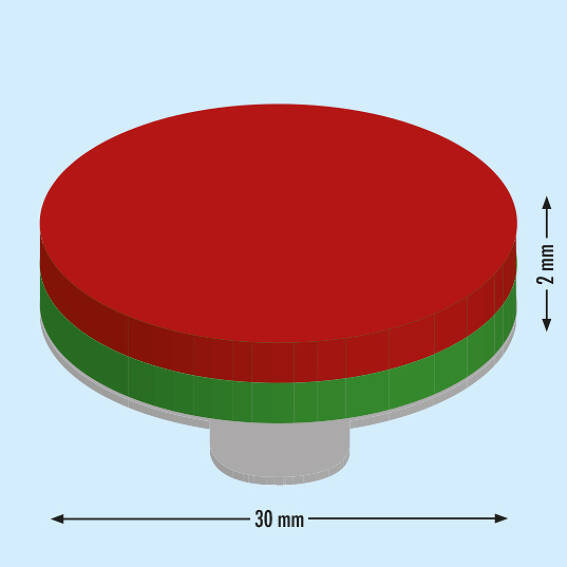 Selbstklebender Scheibenmagnet 30 mm Durchmesser