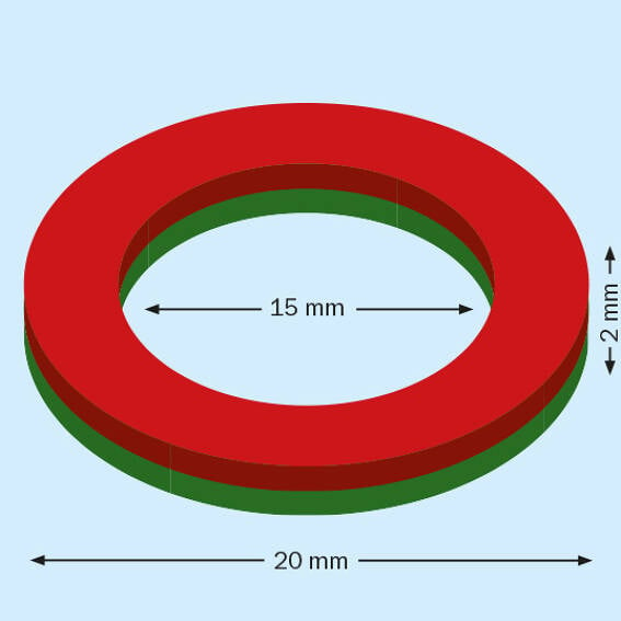 Neodym Ringmagnete 20x3mm mit 4mm Loch - Runde NdFeB Supermagnete in  N35-Stärke 
